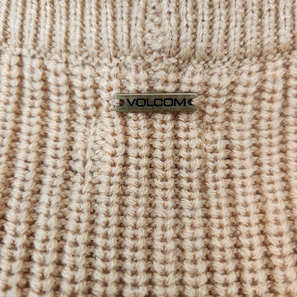 Volcom Tan Oversized Button Down Sweater Vest Siz… - image 5